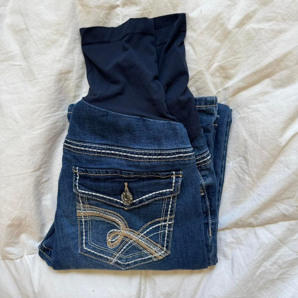 Indigo Blue Maternity Jeans Secret Fit Belly Sz‎ S Bootcut Medium Wash Pregnancy